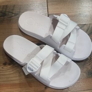 Chaco Madewell Chillos Slide Sandals Water Footbed Gorpcore Preppy Mom White 9
